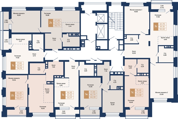 
   Продам 2-комнатную, 58.27 м², Легендарный-Северный, дом 2

. Фото 24.