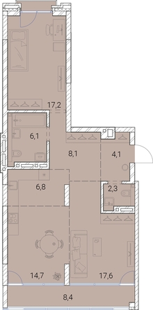 
   Продам 2-комнатную, 85.3 м², Тайм Сквер

. Фото 37.