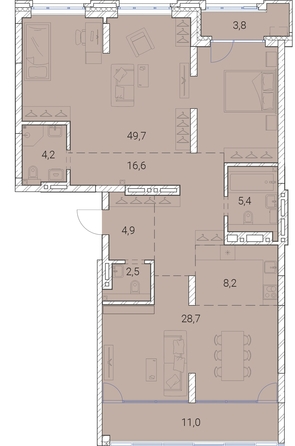 
   Продам 1-комнатную, 135 м², Тайм Сквер

. Фото 37.