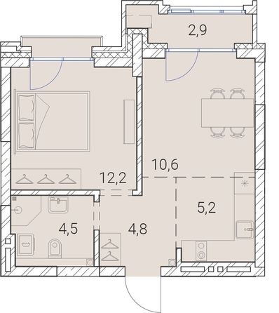 
   Продам 1-комнатную, 40.2 м², Тайм Сквер

. Фото 37.