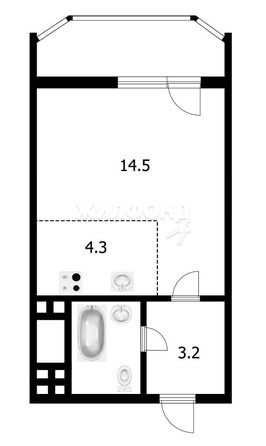 
   Продам студию, 25 м², Виктора Уса ул, 9

. Фото 23.