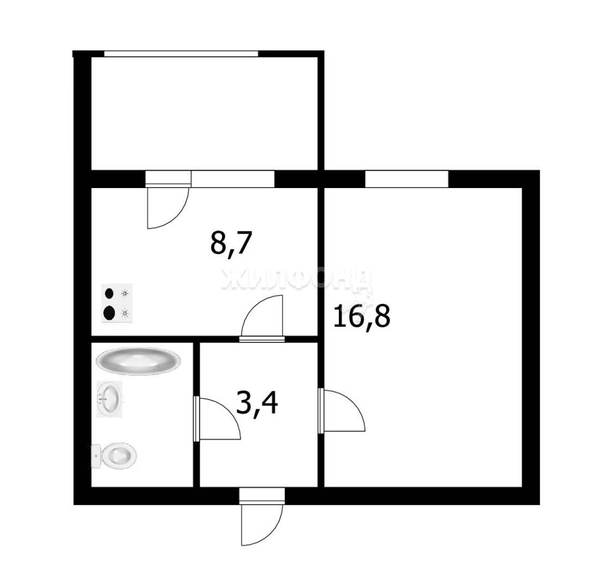 
   Продам 1-комнатную, 32.7 м², Сибиряков-Гвардейцев ул, 82

. Фото 11.