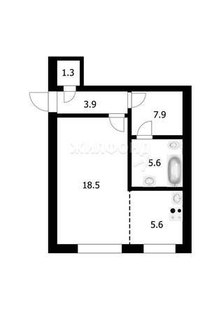 
   Продам 1-комнатную, 40.3 м², Сибиряков-Гвардейцев ул, 55

. Фото 11.