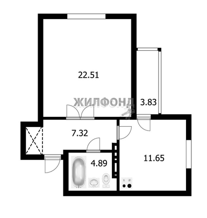 
   Продам 1-комнатную, 45.2 м², Красный пр-кт, 179/1

. Фото 17.