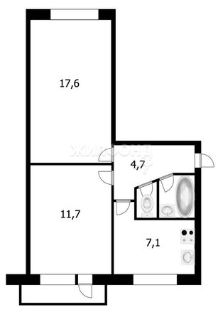 
   Продам 2-комнатную, 44.1 м², Звездная ул, 14

. Фото 16.