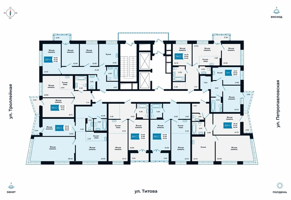 
   Продам 2-комнатную, 53.64 м², Салют, дом 1

. Фото 1.