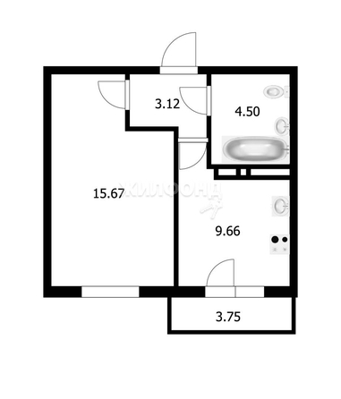 
   Продам 1-комнатную, 32.1 м², Закаменский мкр, 16

. Фото 2.