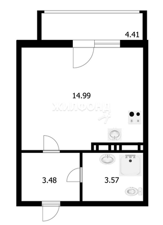 
   Продам студию, 21.2 м², Закаменский мкр, 12

. Фото 12.