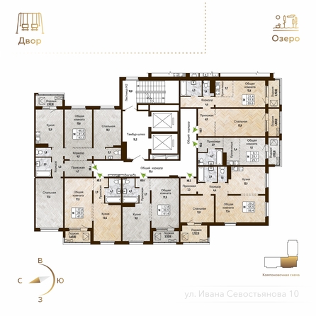 
   Продам 2-комнатную, 58.4 м², Новый горизонт, дом 1

. Фото 1.