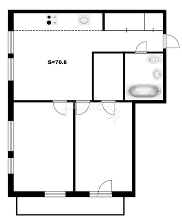 
   Продам 3-комнатную, 70.8 м², Ясный Берег ул, 10

. Фото 2.