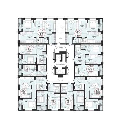 
   Продам 3-комнатную, 73 м², Одоевский, дом 3

. Фото 1.