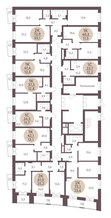 
   Продам 1-комнатную, 40.3 м², Зеленый город, дом 1

. Фото 1.