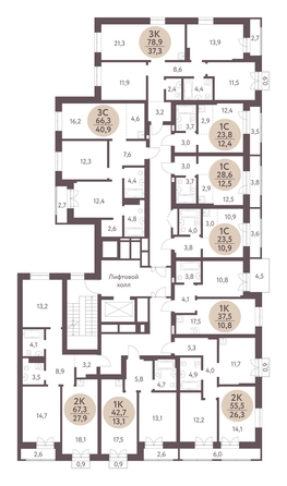 
   Продам 1-комнатную, 42.7 м², Зеленый город, дом 1

. Фото 1.