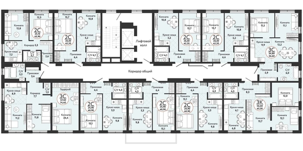 
   Продам 3-комнатную, 65.3 м², Одоевский, дом 1

. Фото 1.