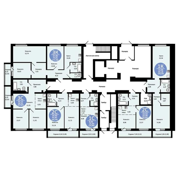 
   Продам 1-комнатную, 54.2 м², Одоевский, дом 2

. Фото 1.