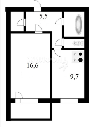 
   Продам 1-комнатную, 37.1 м², Вокзальная магистраль ул, 8/1

. Фото 13.