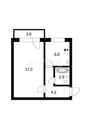 
   Продам 1-комнатную, 30.3 м², Забалуева ул, 11

. Фото 9.