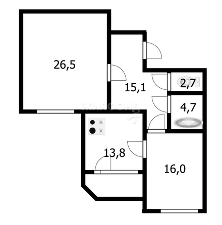 
   Продам 2-комнатную, 79.6 м², Ильича ул, 23

. Фото 9.