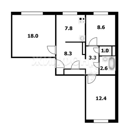 
   Продам 3-комнатную, 62 м², Есенина ул, 8/1

. Фото 16.