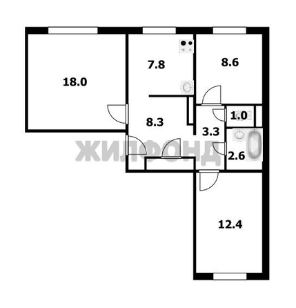 
   Продам 3-комнатную, 62 м², Есенина ул, 8/1

. Фото 16.