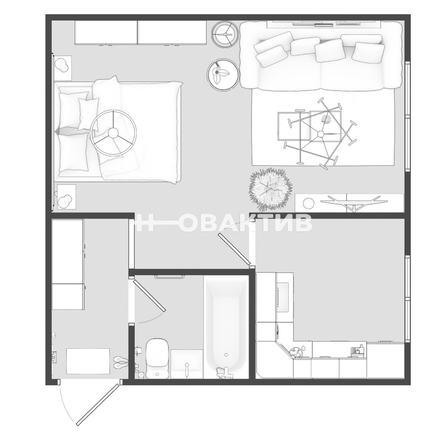 
   Продам 1-комнатную, 30.8 м², Бориса Богаткова ул, 194

. Фото 21.