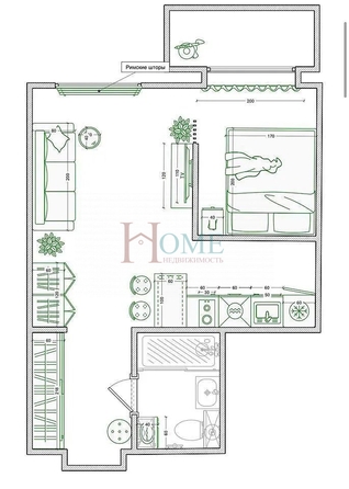 
  Сдам в аренду 1-комнатную квартиру, 35 м², Новосибирск

. Фото 10.