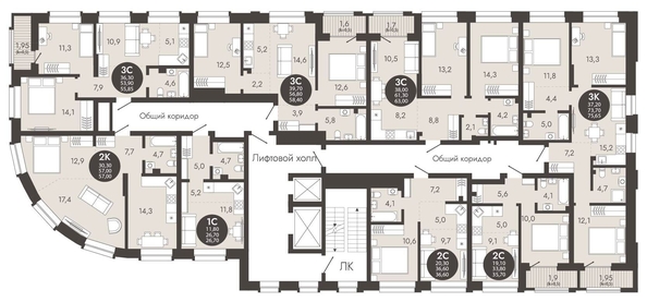 
   Продам 3-комнатную, 63 м², Флагман Холл

. Фото 1.