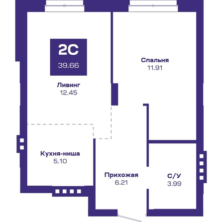 
  Продается 2-комн. квартира, 39.66 м², ЖК Базилик, дом 2
. Фото 3.