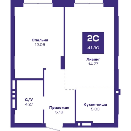 
  Продается 2-комн. квартира, 41.3 м², ЖК Базилик, дом 2
. Фото 3.