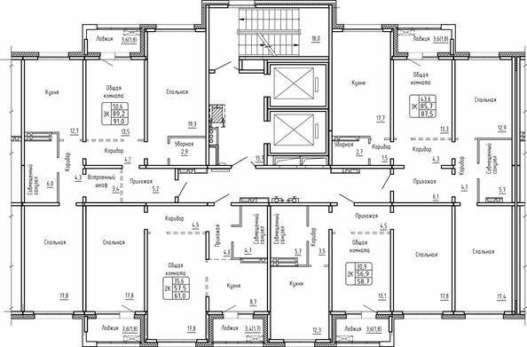 
   Продам 3-комнатную, 91 м², Самоцветы, Бирюза дом 2

. Фото 2.