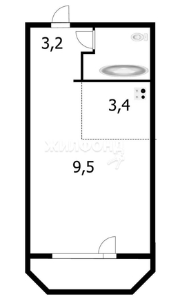 
   Продам студию, 19.6 м², Виктора Уса ул, 9

. Фото 8.