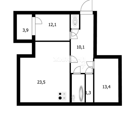 
   Продам 3-комнатную, 66.9 м², Герцена ул, 1/1

. Фото 20.