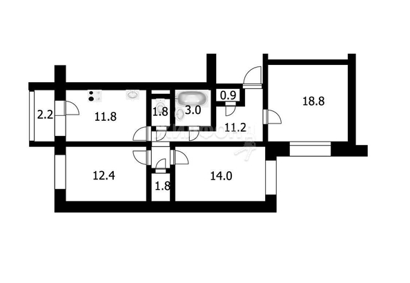 
   Продам 3-комнатную, 76.8 м², Горский мкр, 41

. Фото 13.