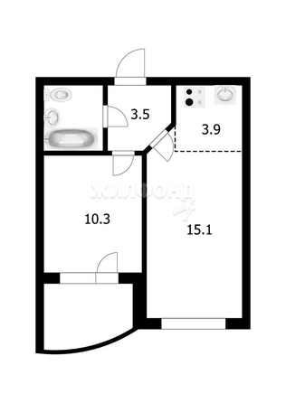 
   Продам 1-комнатную, 40.3 м², Фламинго ул, 19

. Фото 9.