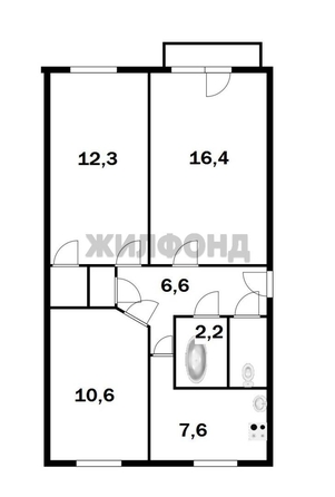 
   Продам 3-комнатную, 58.5 м², Чкалова ул, 40

. Фото 1.
