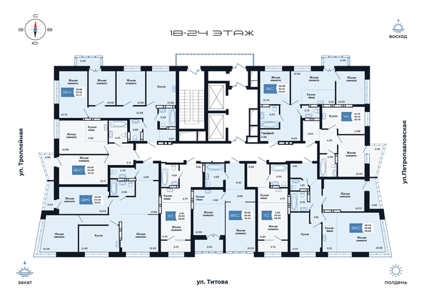 
   Продам 2-комнатную, 44.18 м², Салют, дом 2

. Фото 1.