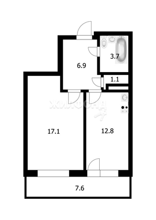 
   Продам 1-комнатную, 41.6 м², Горский мкр, 6

. Фото 12.