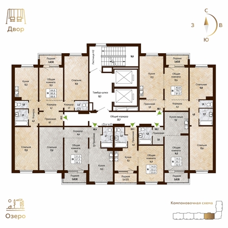 
   Продам 3-комнатную, 88.6 м², Новый горизонт, дом 4

. Фото 1.