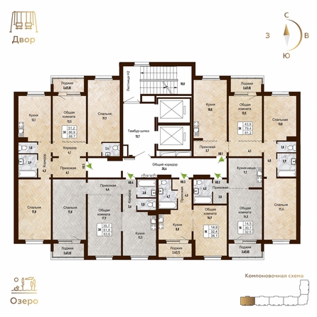 
   Продам 3-комнатную, 88.7 м², Новый горизонт, дом 4

. Фото 1.