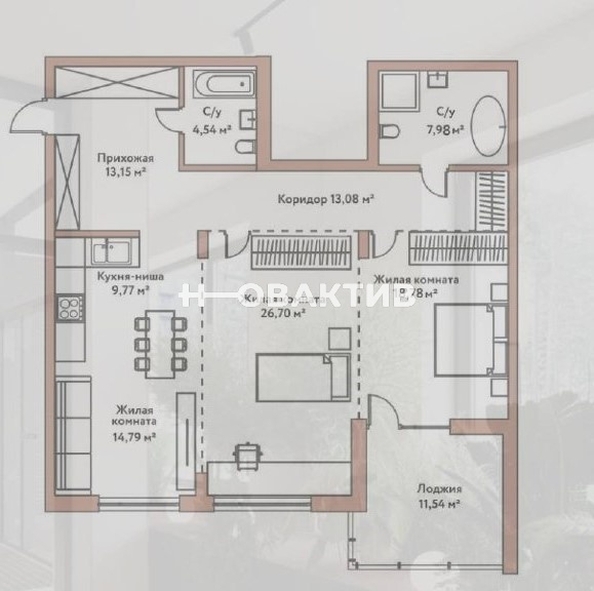 
   Продам 3-комнатную, 109 м², Дачное ш, 22/3

. Фото 2.