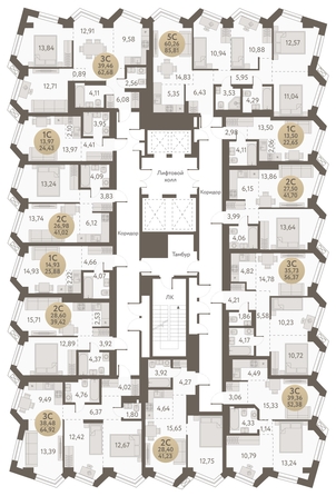 
   Продам 2-комнатную, 41.02 м², Urban-peaks (Городские вершины)

. Фото 1.