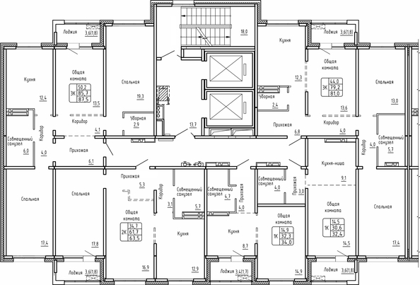 
   Продам 3-комнатную, 81 м², Самоцветы, Бирюза дом 2

. Фото 1.