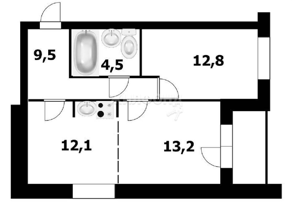 
   Продам 2-комнатную, 45.6 м², Серебряное озеро ул, 15

. Фото 10.