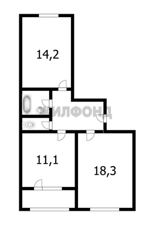 
  Продается 2-комн. квартира, 56.9 м², Северный мкр, д. 3
. Фото 18.