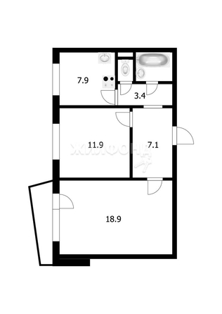 
   Продам 2-комнатную, 53 м², Родники ул, 10

. Фото 2.