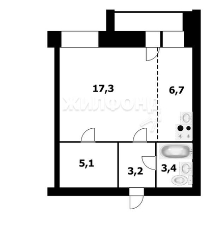 
   Продам 1-комнатную, 35.7 м², Кубовая ул, 92

. Фото 18.