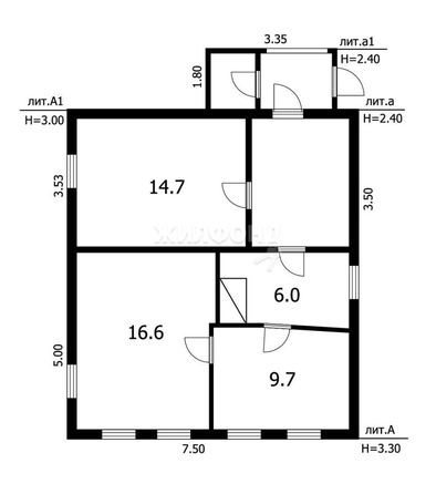 
   Продам дом, 47 м², Обь

. Фото 14.