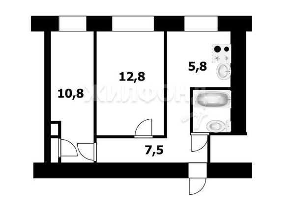 
   Продам 2-комнатную, 40.3 м², ЖКО Аэропорта ул, 3

. Фото 22.