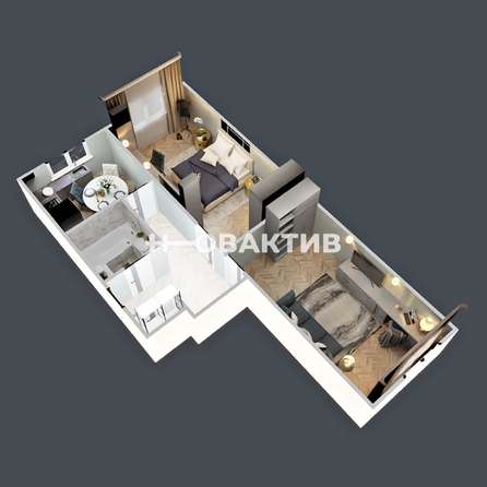 
  Продается 2-комн. квартира, 54.4 м², Плахотного ул, д. 37
. Фото 4.