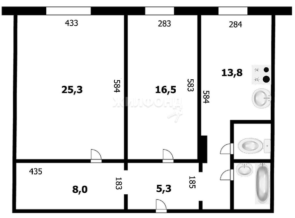 
   Продам 2-комнатную, 76 м², Татьяны Снежиной ул, 49

. Фото 19.